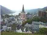 A view of the town from the vineyards