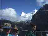 A pleasant (!) cafe view in Murren.