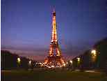 A view of La Tour Eiffel from the Champs de Mars, near the cole Militaire.