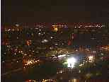 A view of the Seine from the Tower.  That's a tour boat with floodlights.