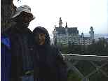 Quick, take the picture!  We're cold and wet!  Hey, what's that neat castle behind us?