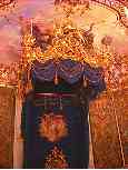 The ornate ceiling work above Ludwig's throne at Schloss Linderhof.