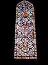 Typical stained glass window on south side of the cathedral