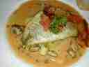 Dorade (sea brim) and calamari in mussel sauce