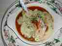 Brigid's fish ravioli with vodka cream sauce