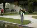 Brigid contemplates the pond Brigid contemplates the pond
