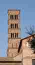 A bell tower overlooking the Via Sacra
