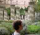 Brigid contemplates the cloisters