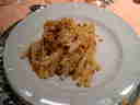 mostachioli in meat sauce. nothing special