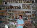 demonstrating the glazing process